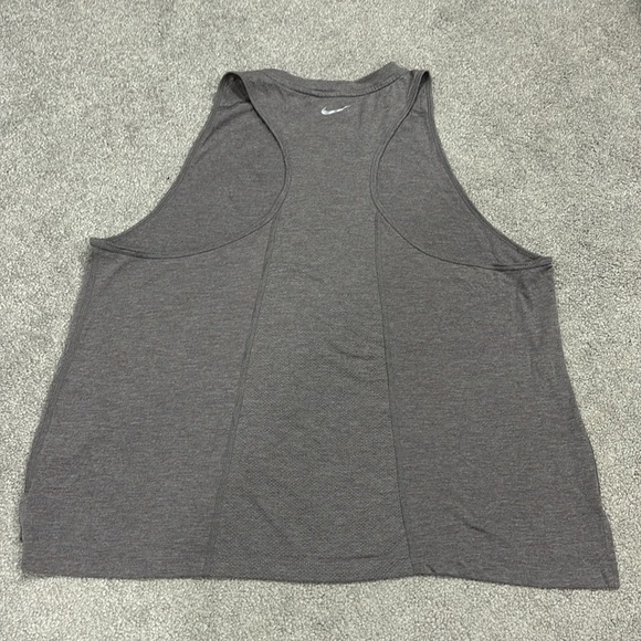 Nike Miler Just Do It Tank Gray Purple Racerback Sleeveless 928659-100 - Picture 2 of 9